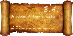 Bradean Artemíszia névjegykártya